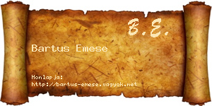 Bartus Emese névjegykártya